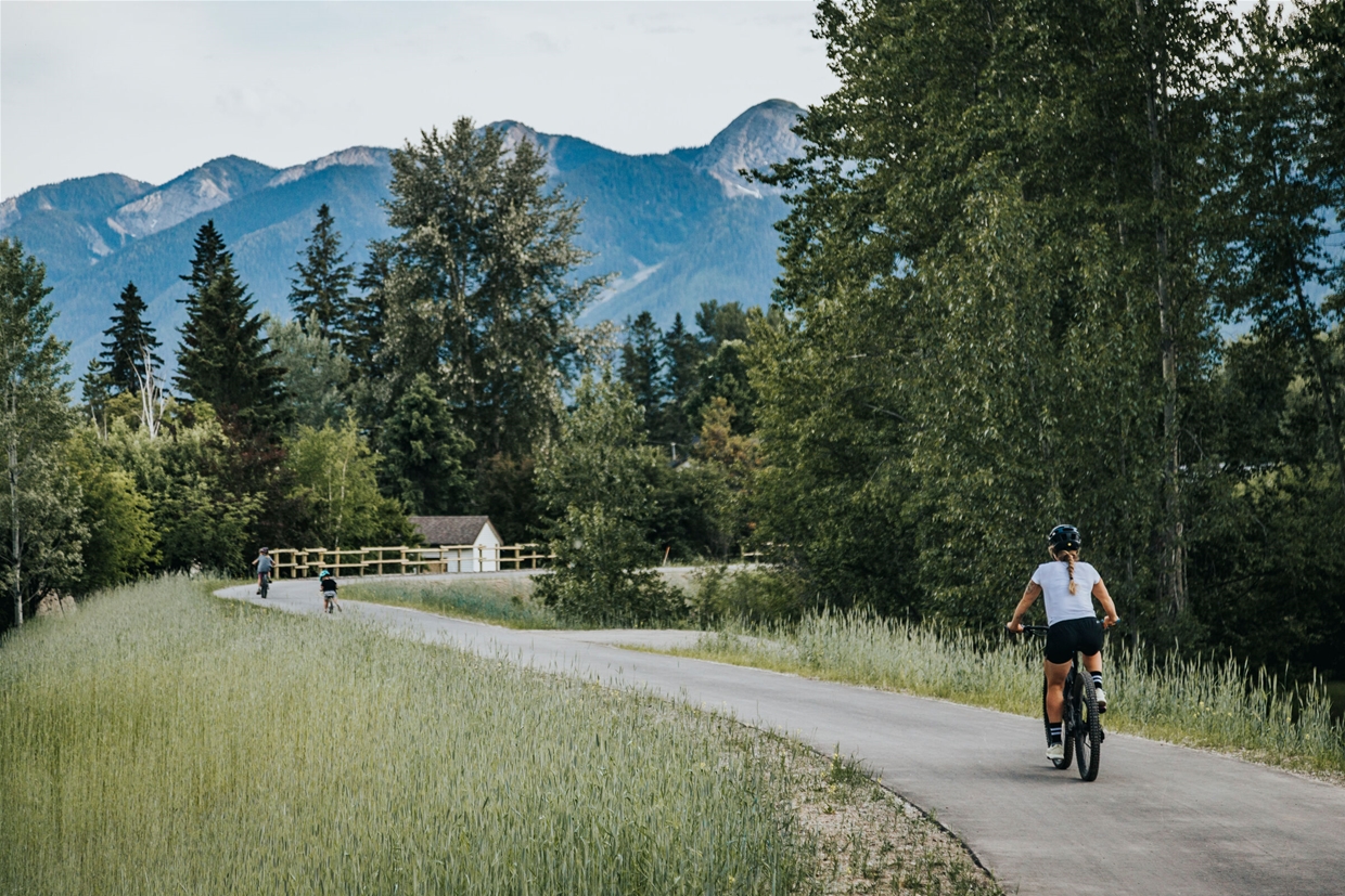 Fully paved Fernie Valley Pathway runs through the Annex Park