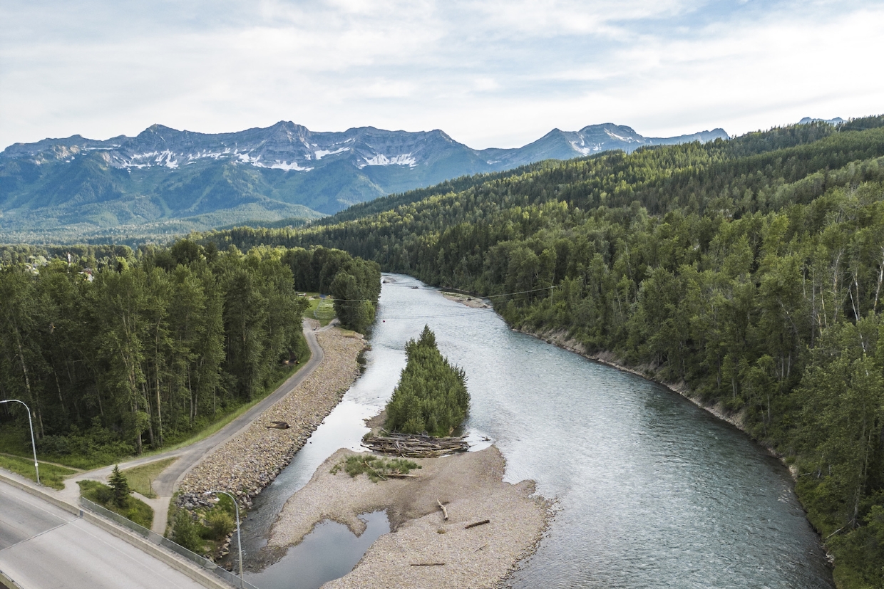 Fernie Valley Pathway - a paved 5.3km trail along the Elk River