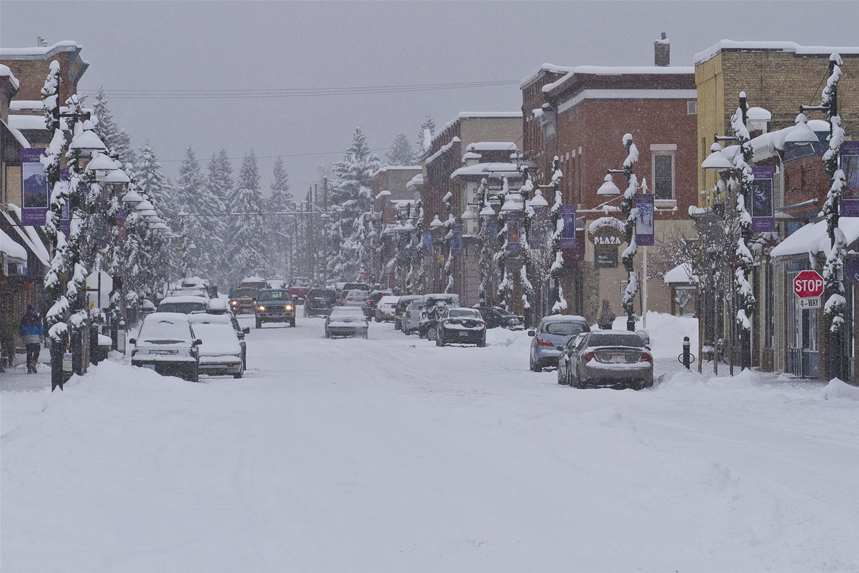 Snowy Historic Downtown Fernie