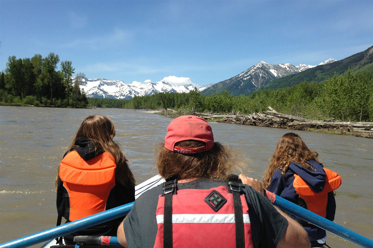Relax on a river float