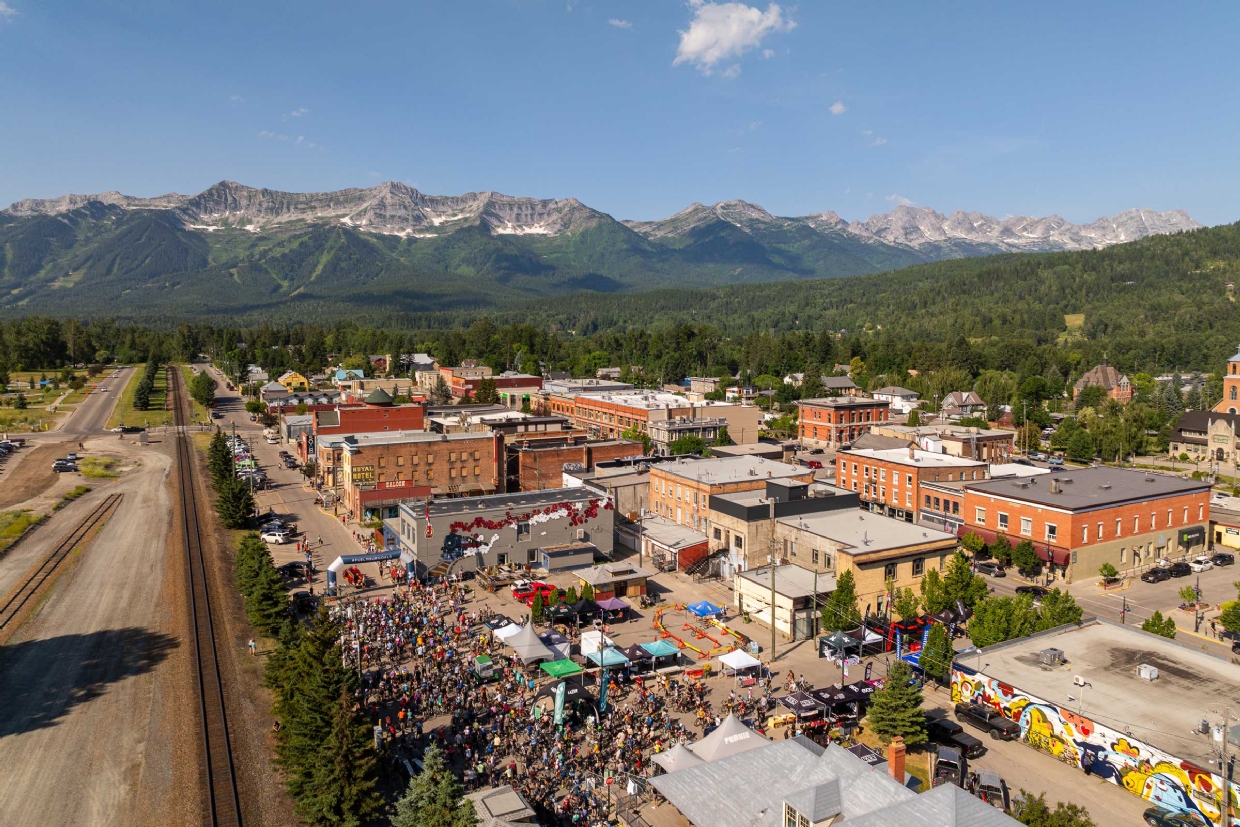 Group start from Downtown Fernie