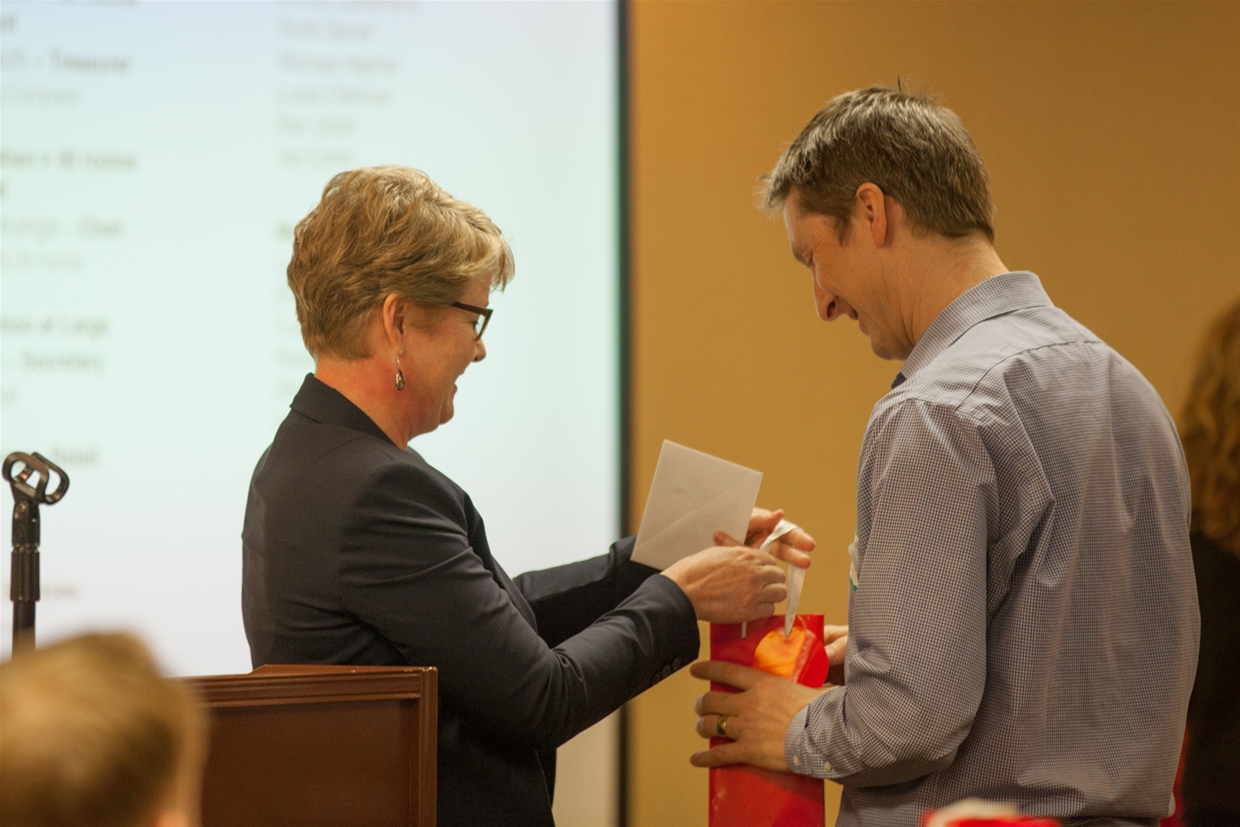 Tourism Fernie AGM Event 2017 - Board Member Appreciation Shelley L'Estrange & Scott Gilmet