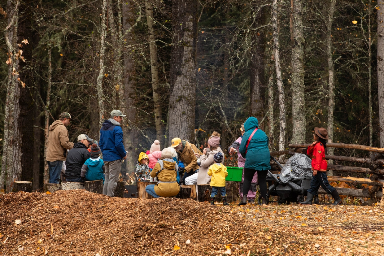 Roast marshmallows and warm up by the fire