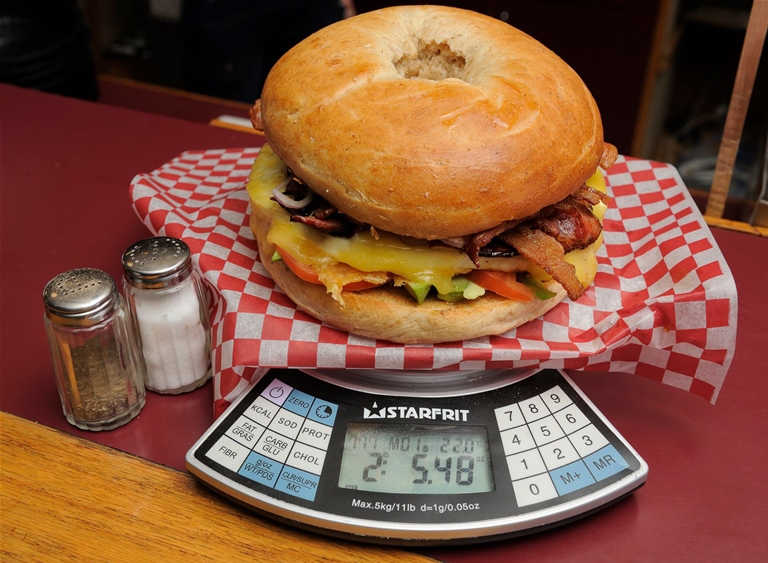 Can you beat 'da Bomb' at Big Bang Bagel
