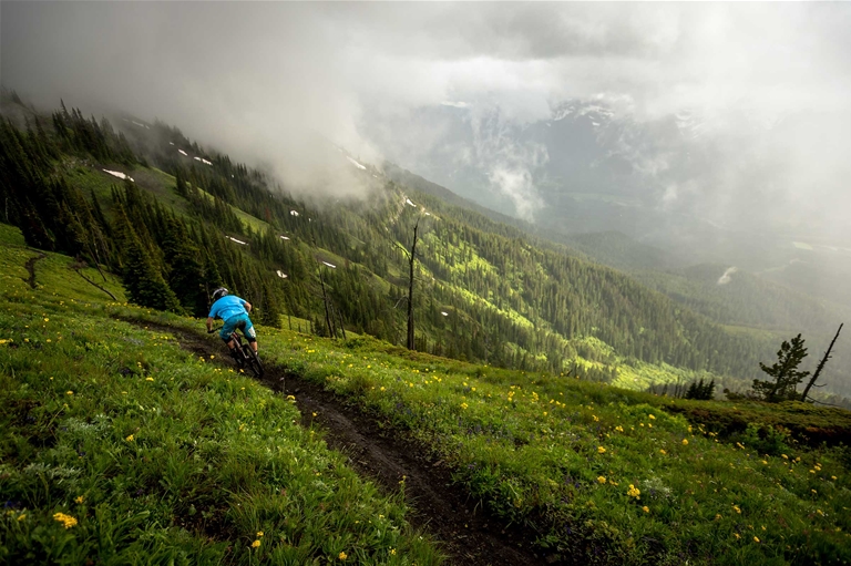 Riding Dirt Diggler Trail in Fernie
