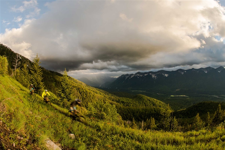 Riding Dirt Diggler Trail in Fernie