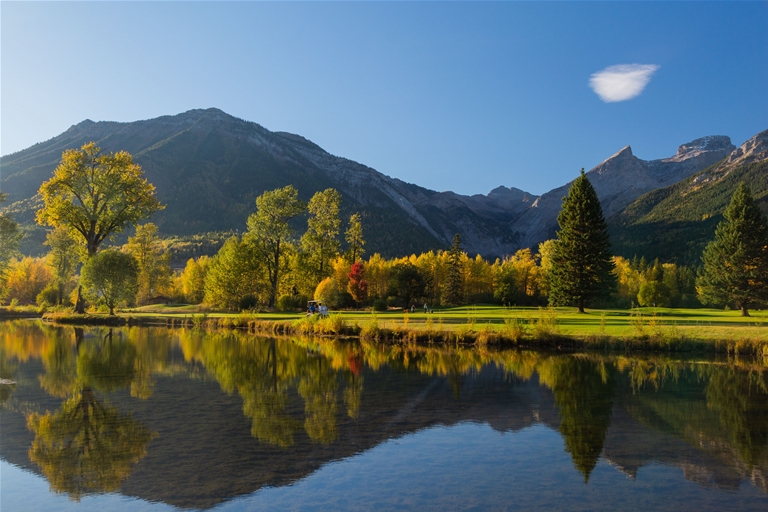 Fall colours over Fernie Golf Club