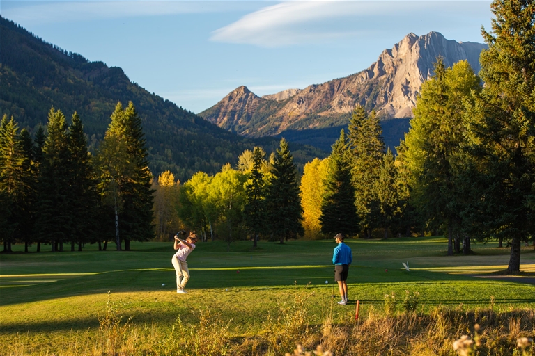Fall colours over Fernie Golf Club