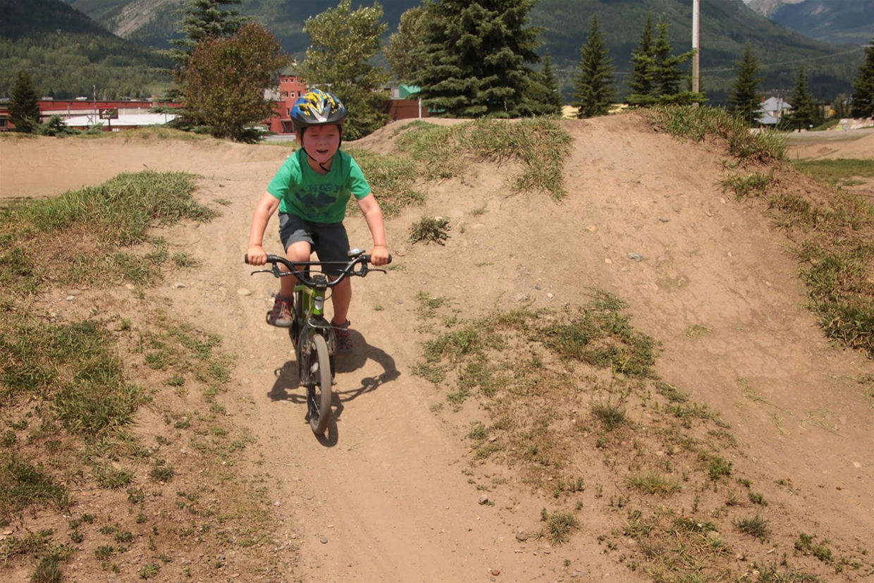 Playing at Fernie Dirt Jump Park