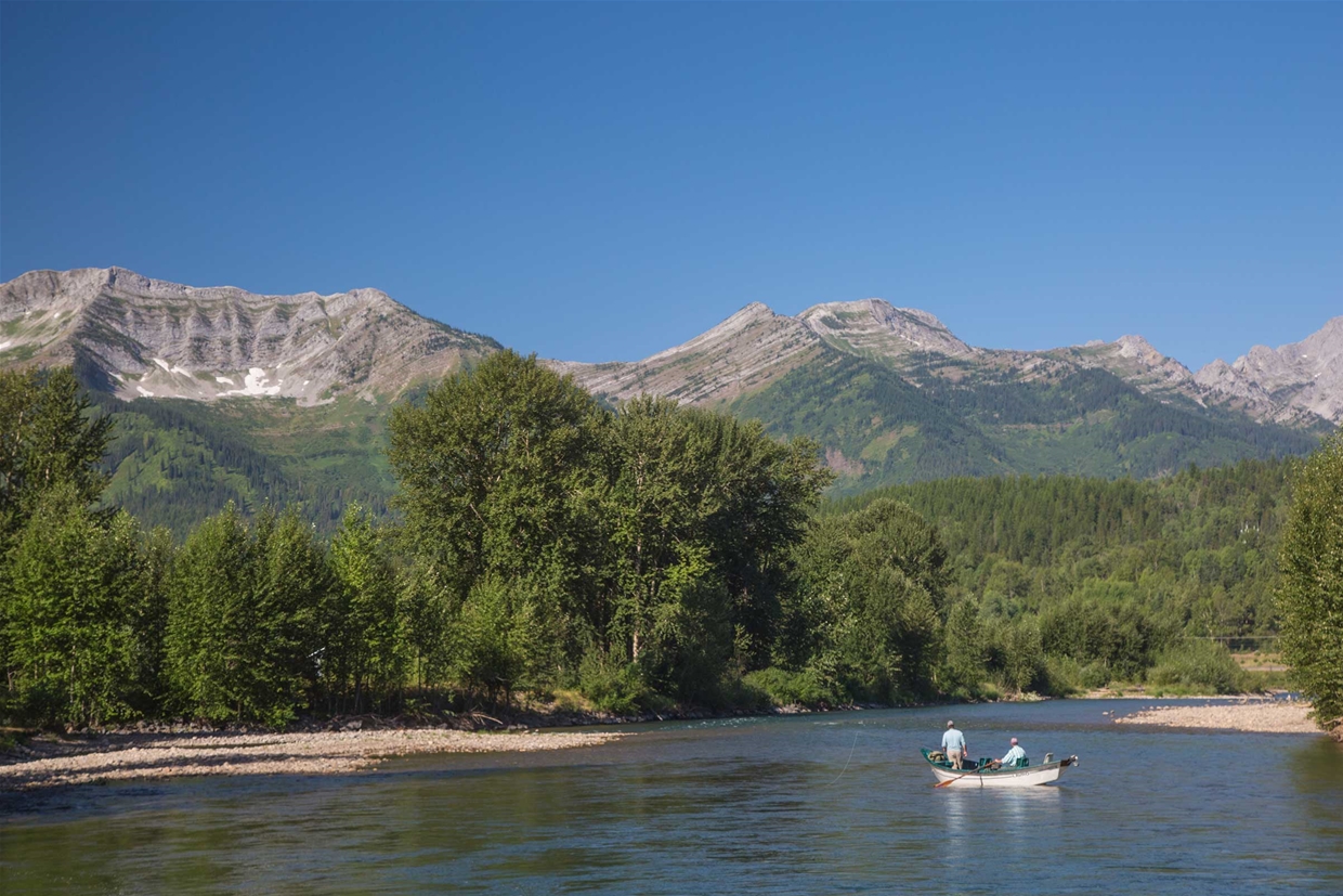 Fly fishing on the Elk River in July
