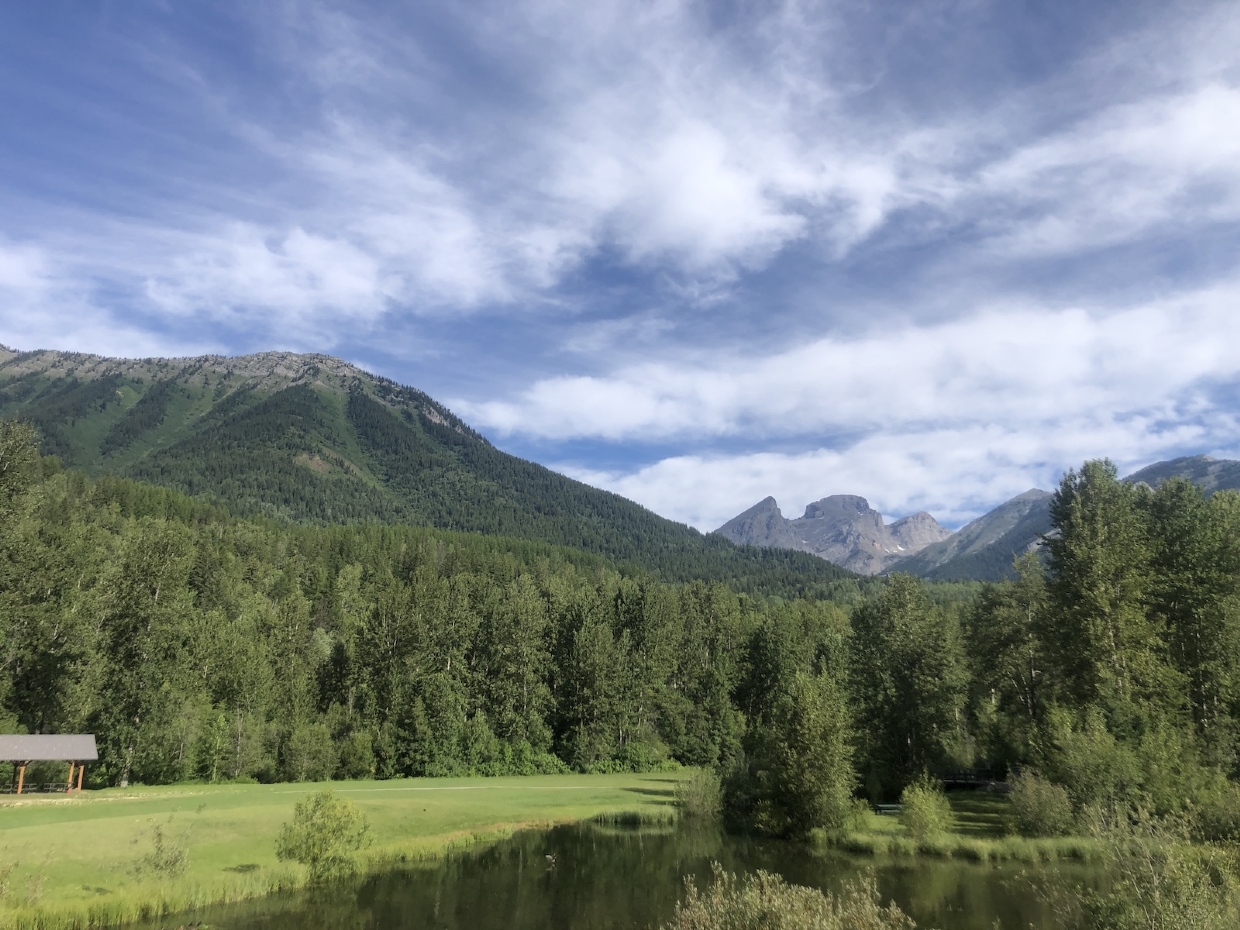 Fernie sky on July 13, 2025 at 9:30am looking NW at Mount Fernie & Three Sisters