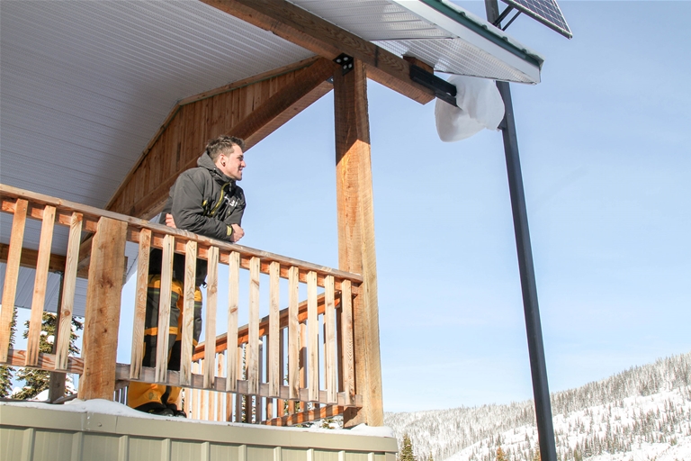 Wranglers Cabin, snowmobiling in Fernie - January 2017