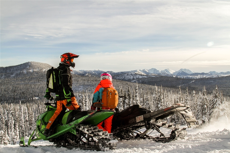 Snowmobiling around Fernie - January 2017