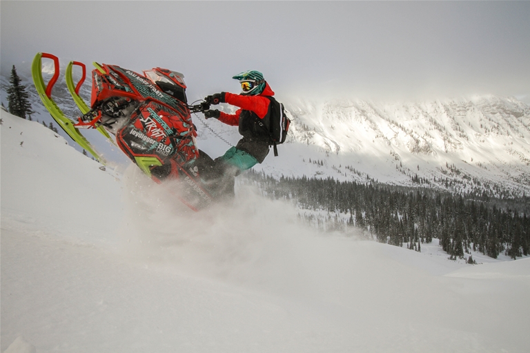 Snowmobiling around Fernie - January 2017
