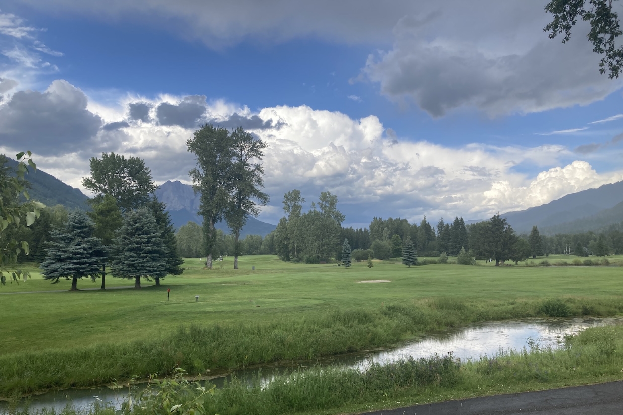 Fernie Golf Club, looking Northeast. 5pm, Saturday, July 19th, 2025. 