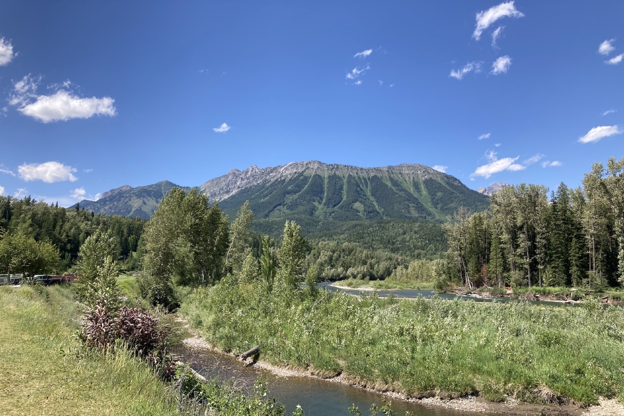 Mt Fernie from the Stanford Hotel, looking North. 2pm, Thursday, July 3rd, 2025.