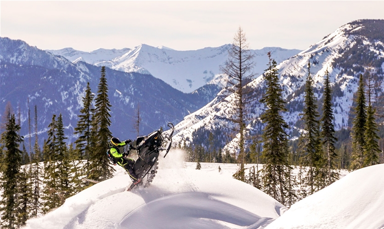Sledding in Fernie, BC
