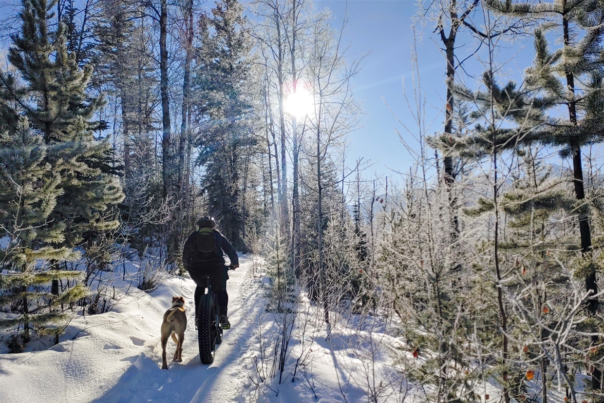 Fat biking on Montane Blue