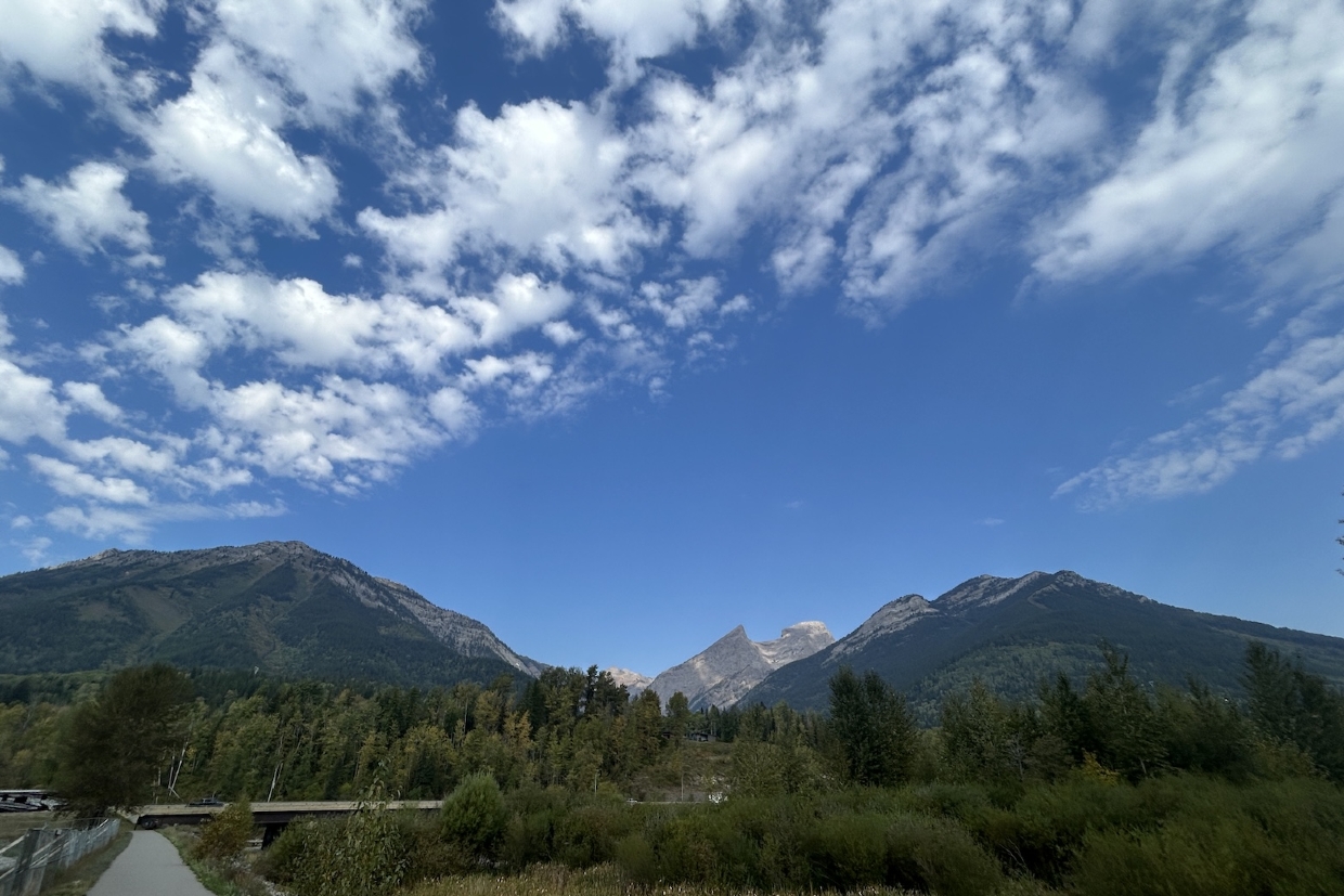 The Three Sisters, looking Northwest. 11am, Friday, September 12th, 2025.