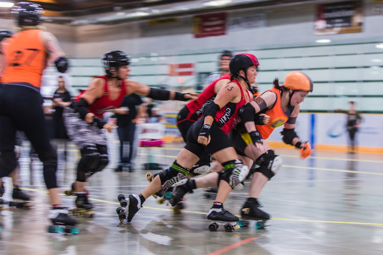 Roller Derby Action with the Avalanche City Roller Girls