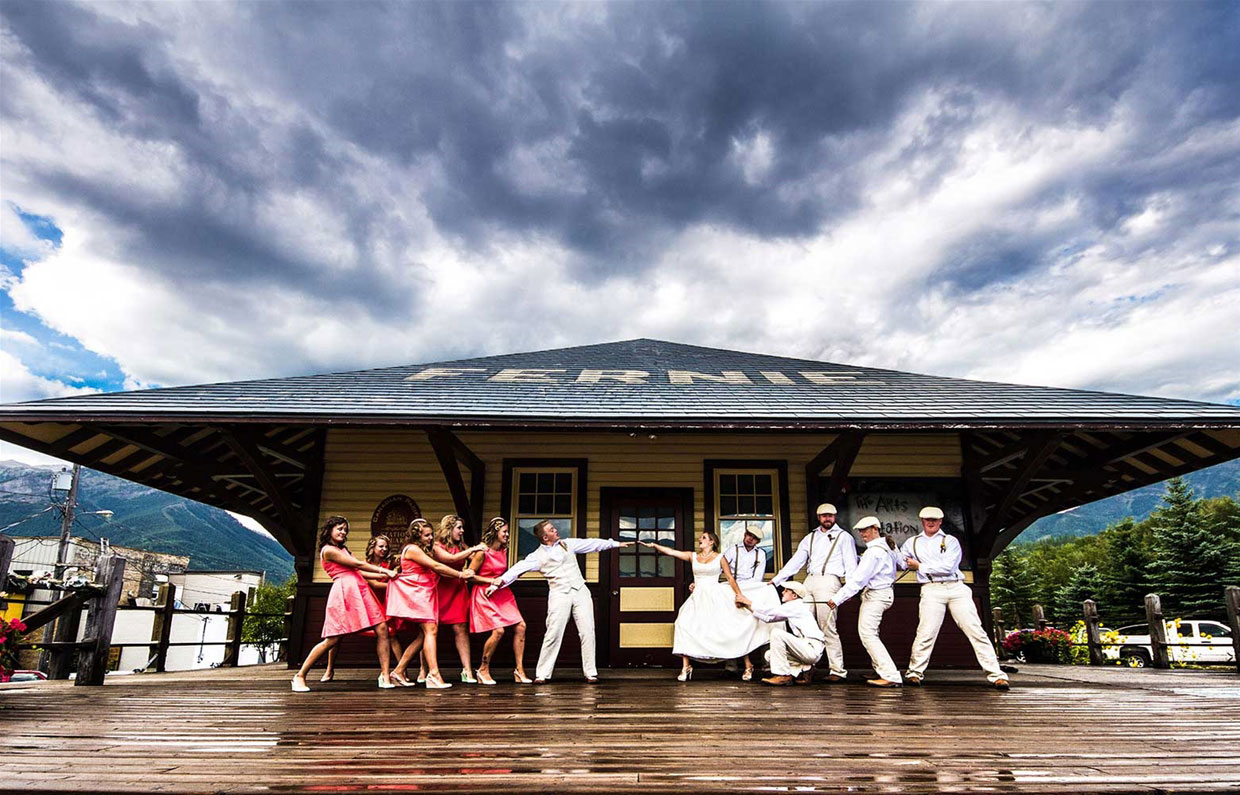 Wedding Photos at The Arts Station in Fernie by Raven Eye Photography