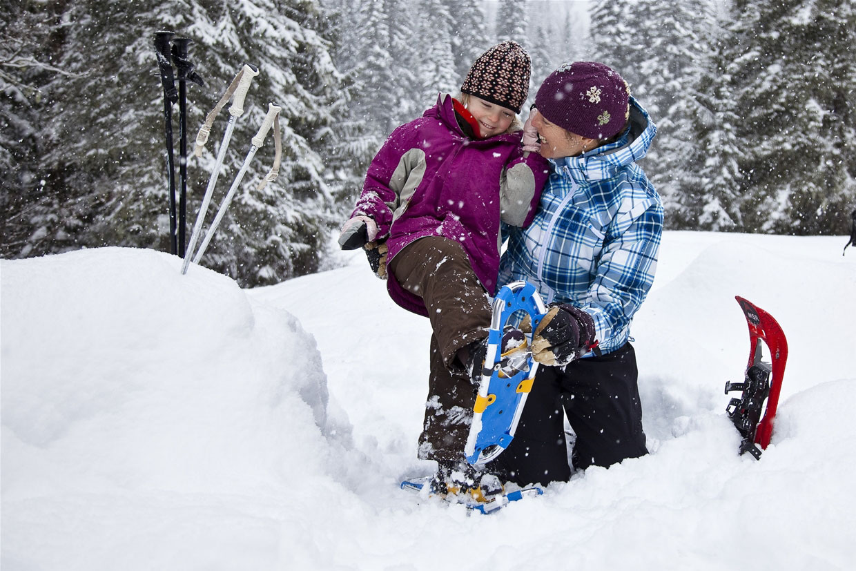 Snowshoeing around Fernie BC 