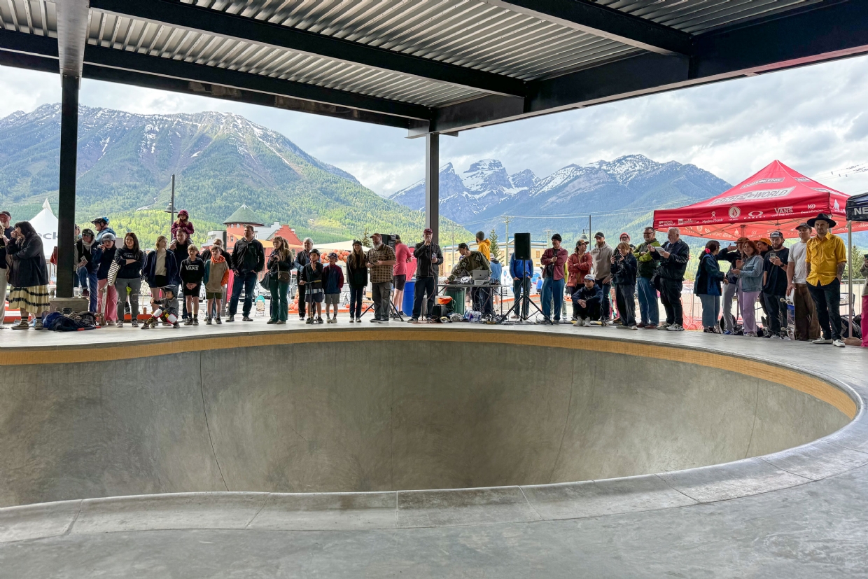 Fernie Skate Park Grand Opening Day in May 2024