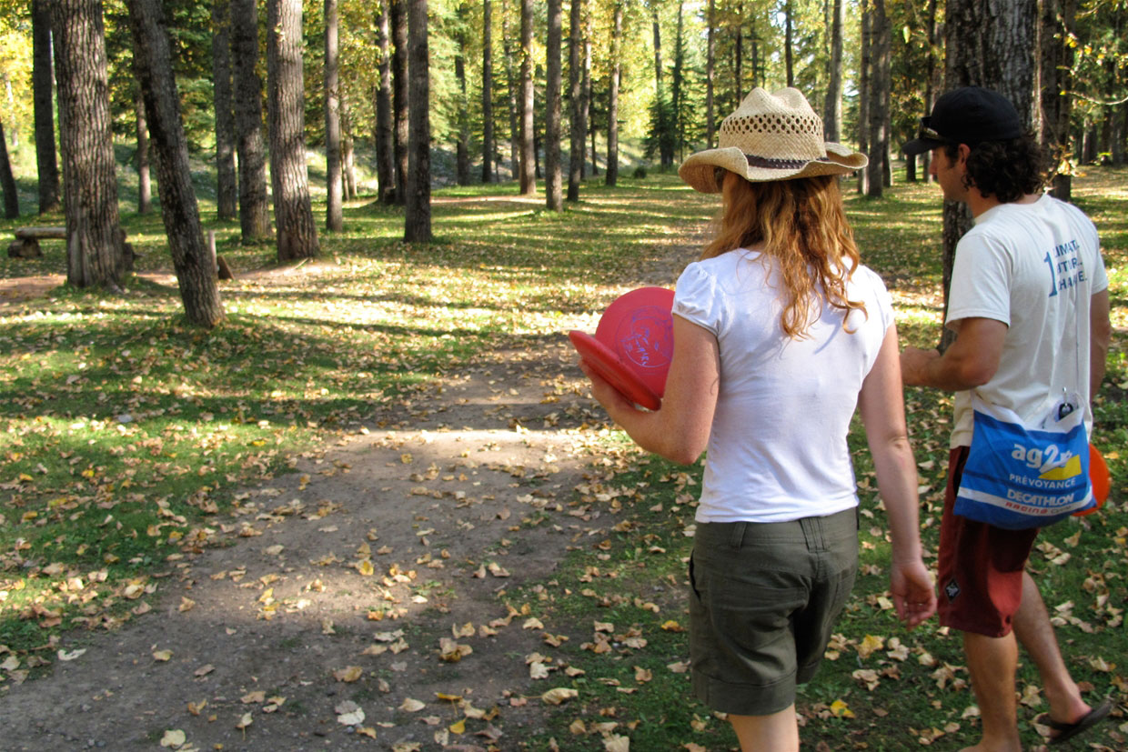Disc golf in James White Park.