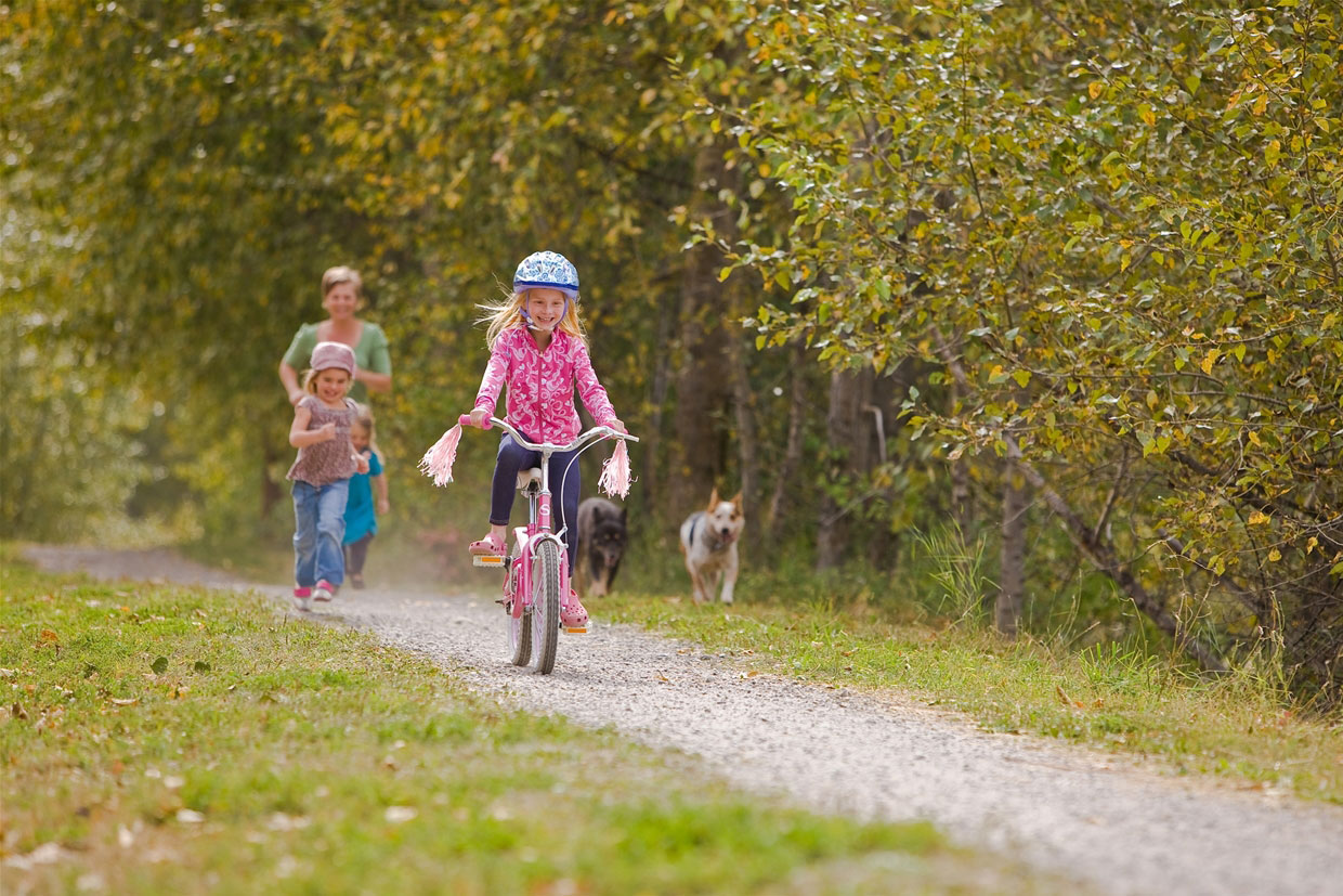 Walking & biking trail in town