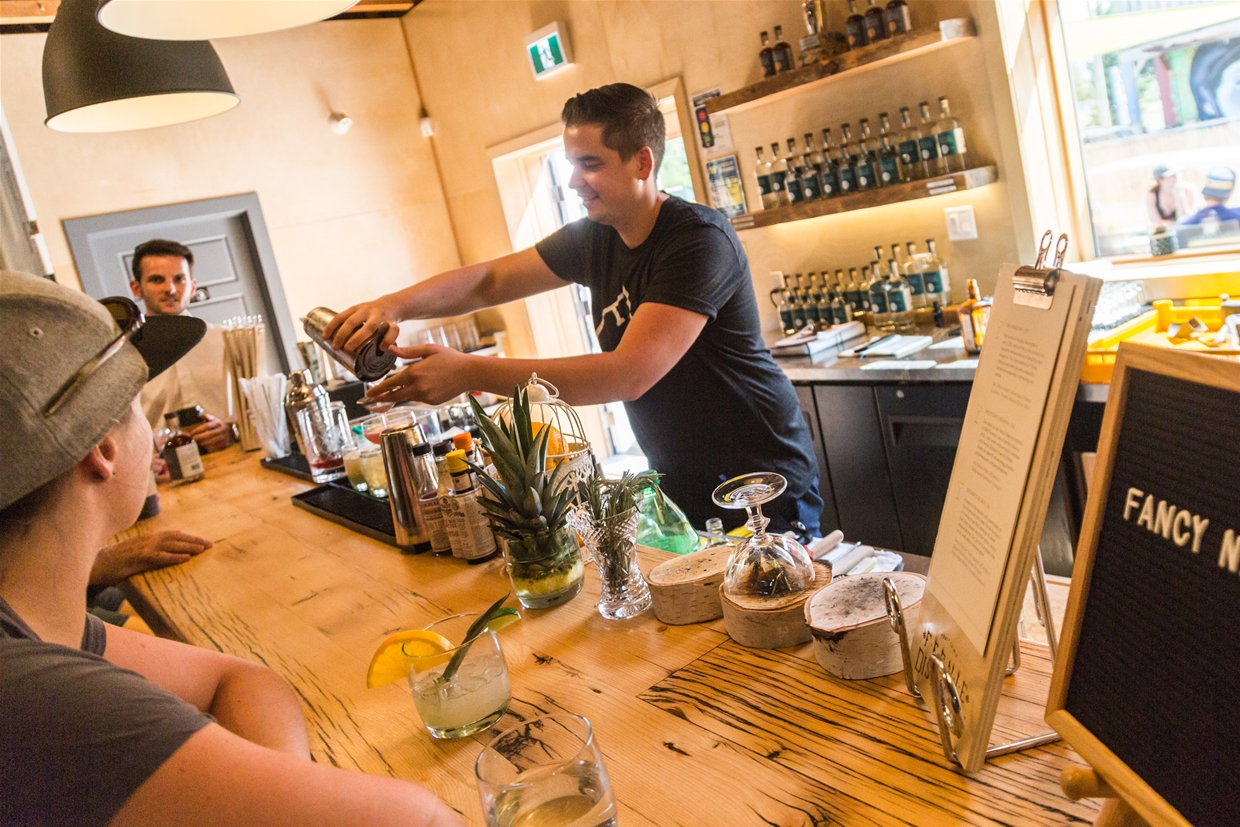 Tasting session at Fernie Distillers