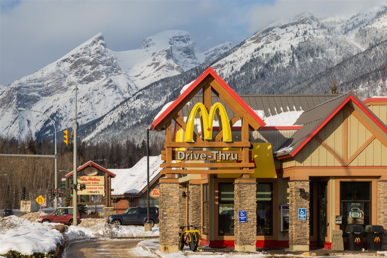 McDonalds is just off Highway 3 in Fernie