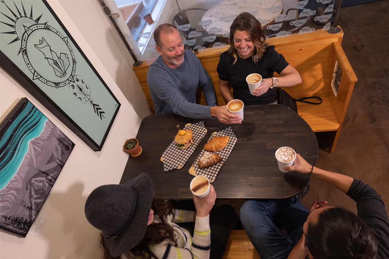 Dine in for coffee, breakfast and lunch at Freshies Cafe