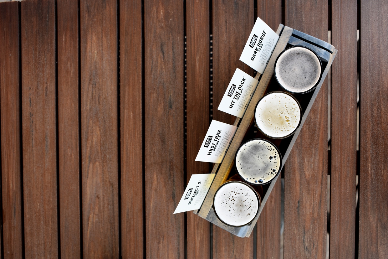 FBC's Beer Flights comprise of 4 sample-sized brews of your choice