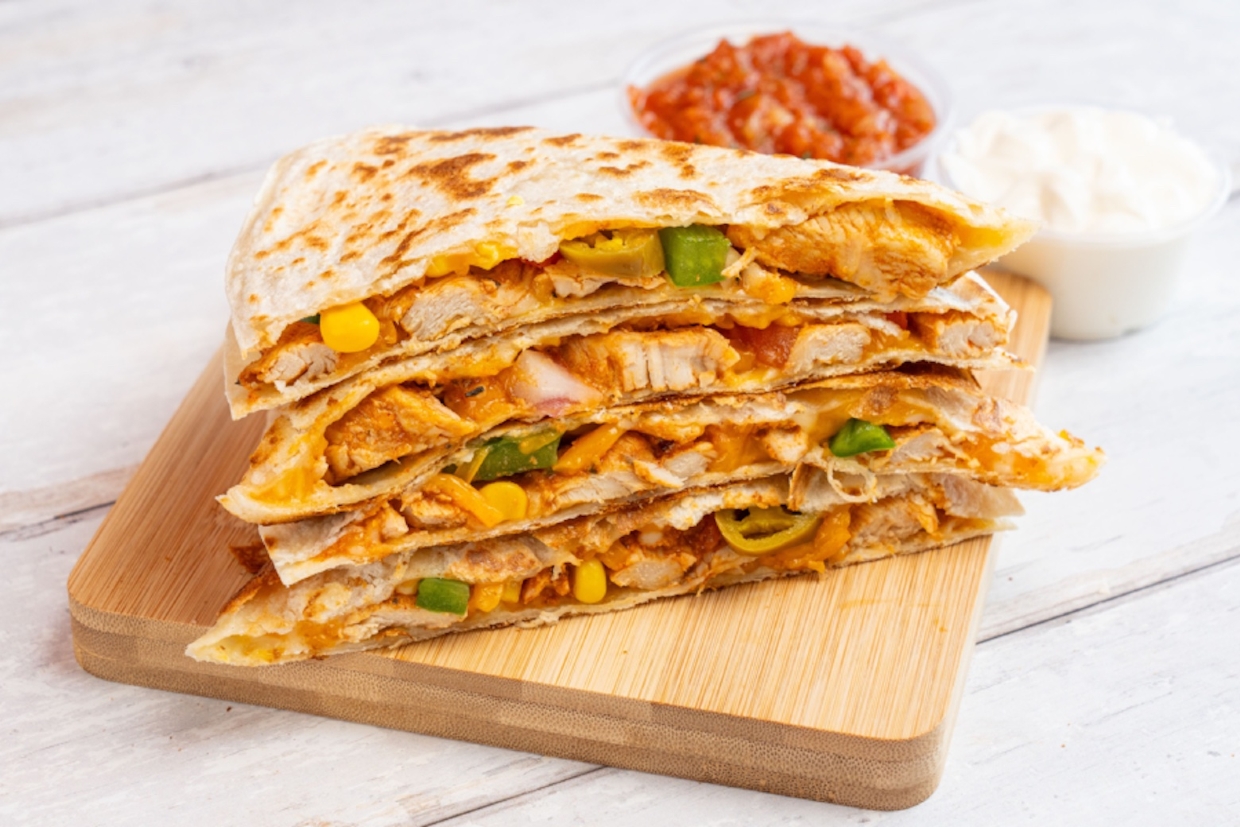 Fresh quesadilla - gluten free tortillas available