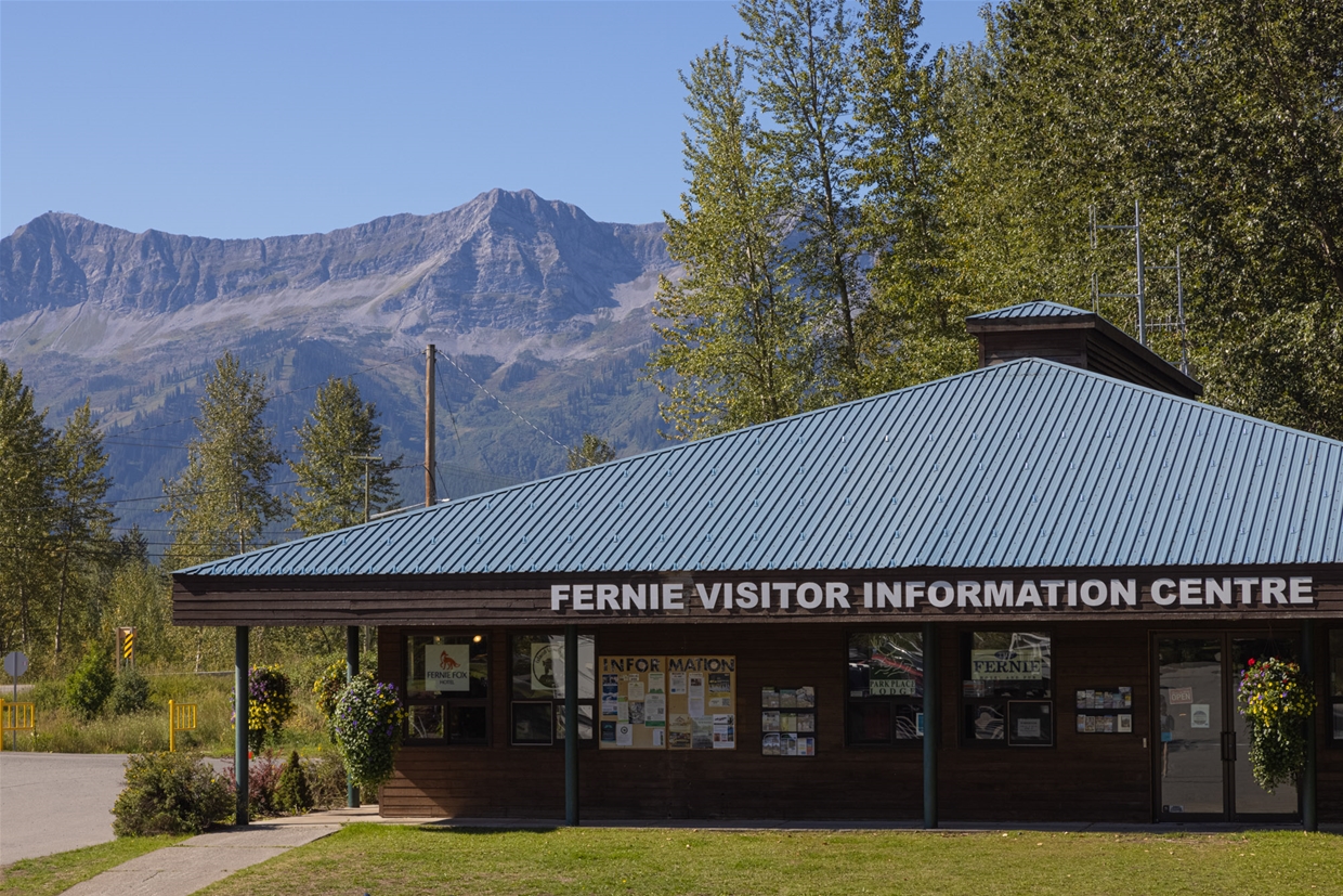 Fernie Visitor Information Centre is just off Highway 3 north of Fernie