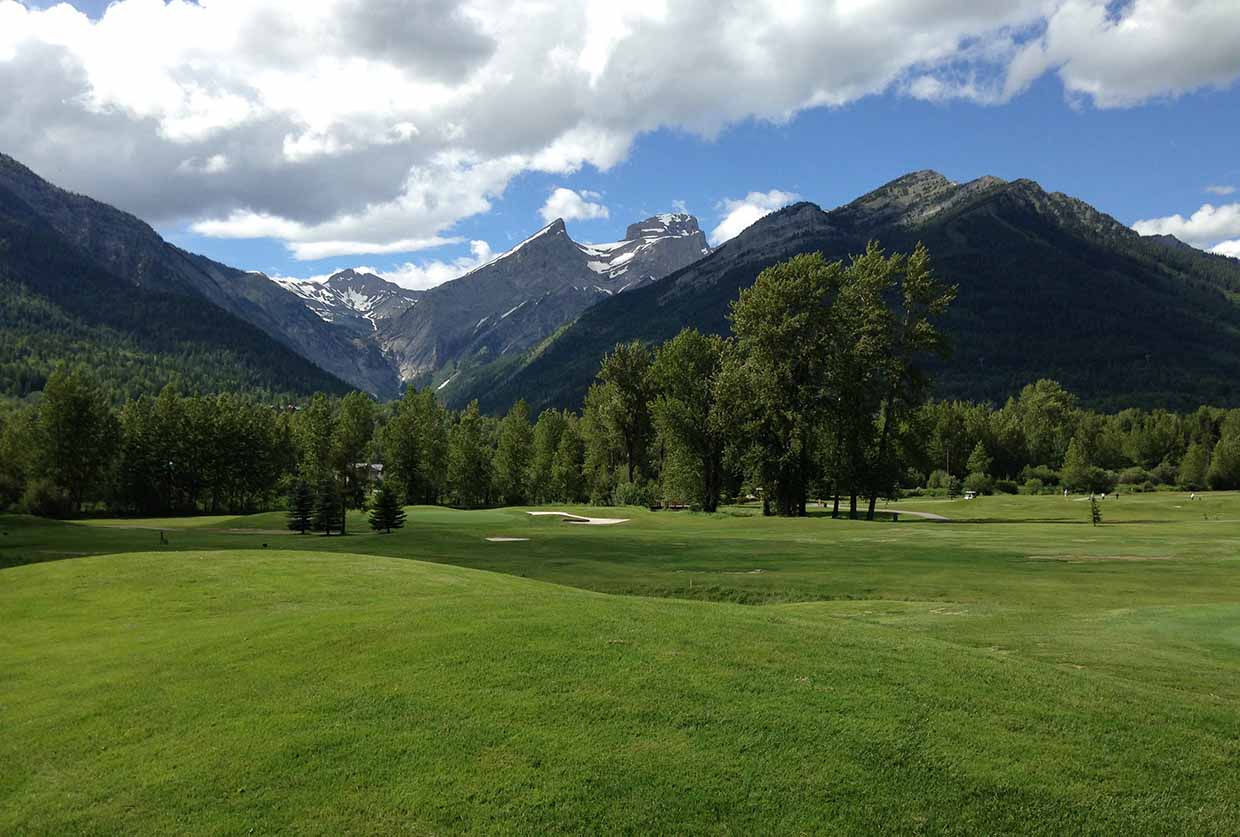 Fernie Golf Club with Three Sisters Mtn in background