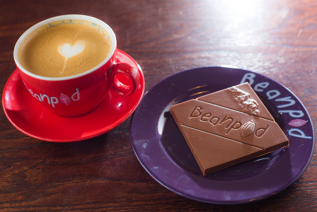 Enjoy fresh roasted coffees, chocolate treats and homemade hot chocolate.