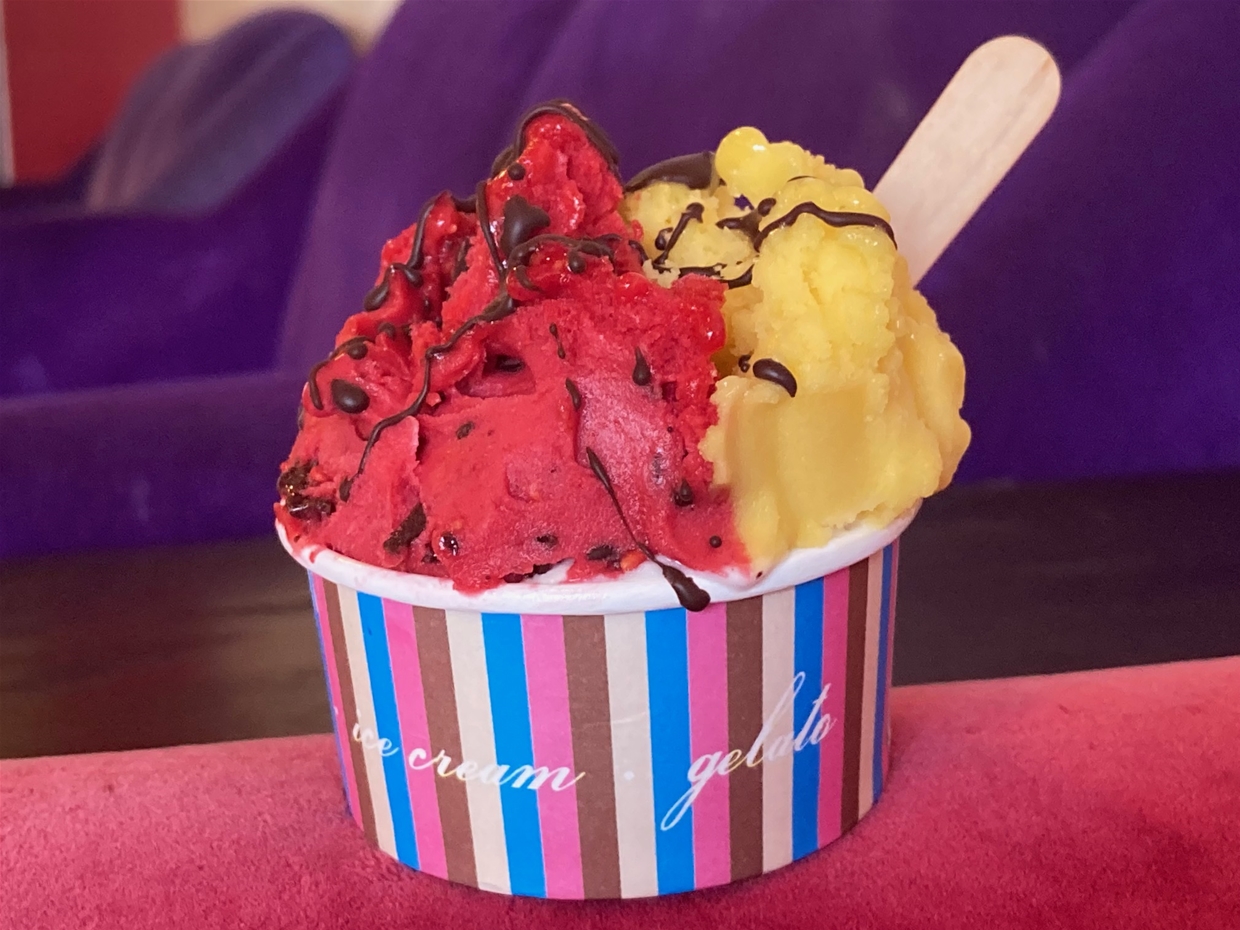Raspberry and Mango Gelato