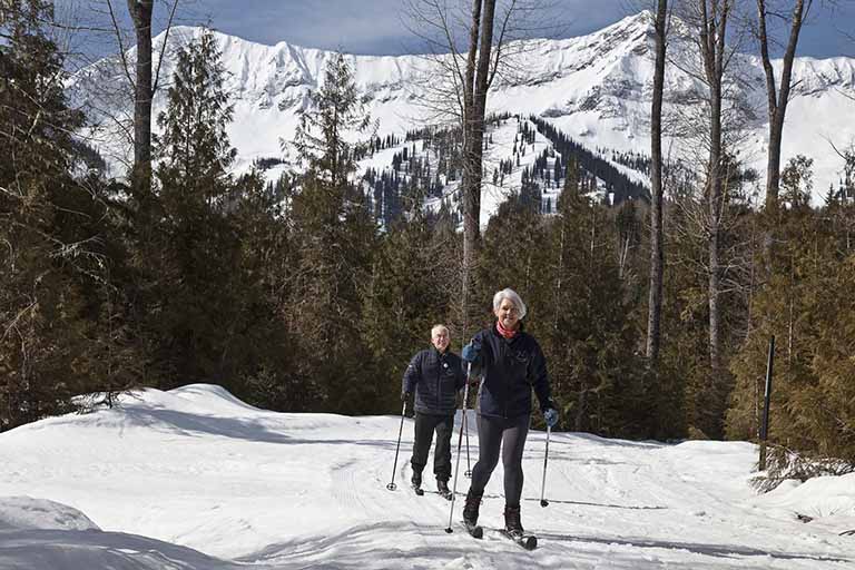 Beautiful day skiing at Elk Valley Nordic Centre 