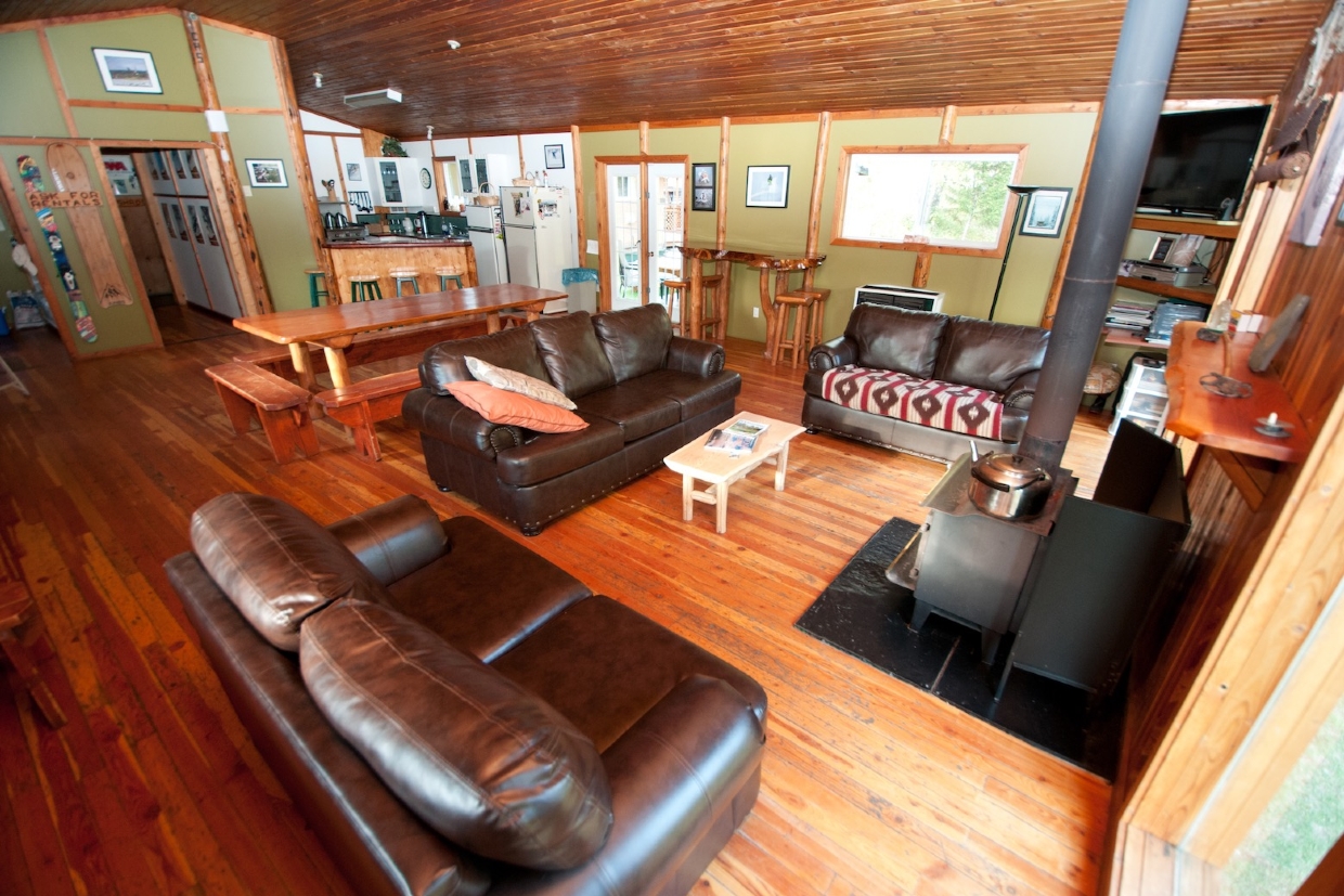 Comfortable seating around the log burning stove