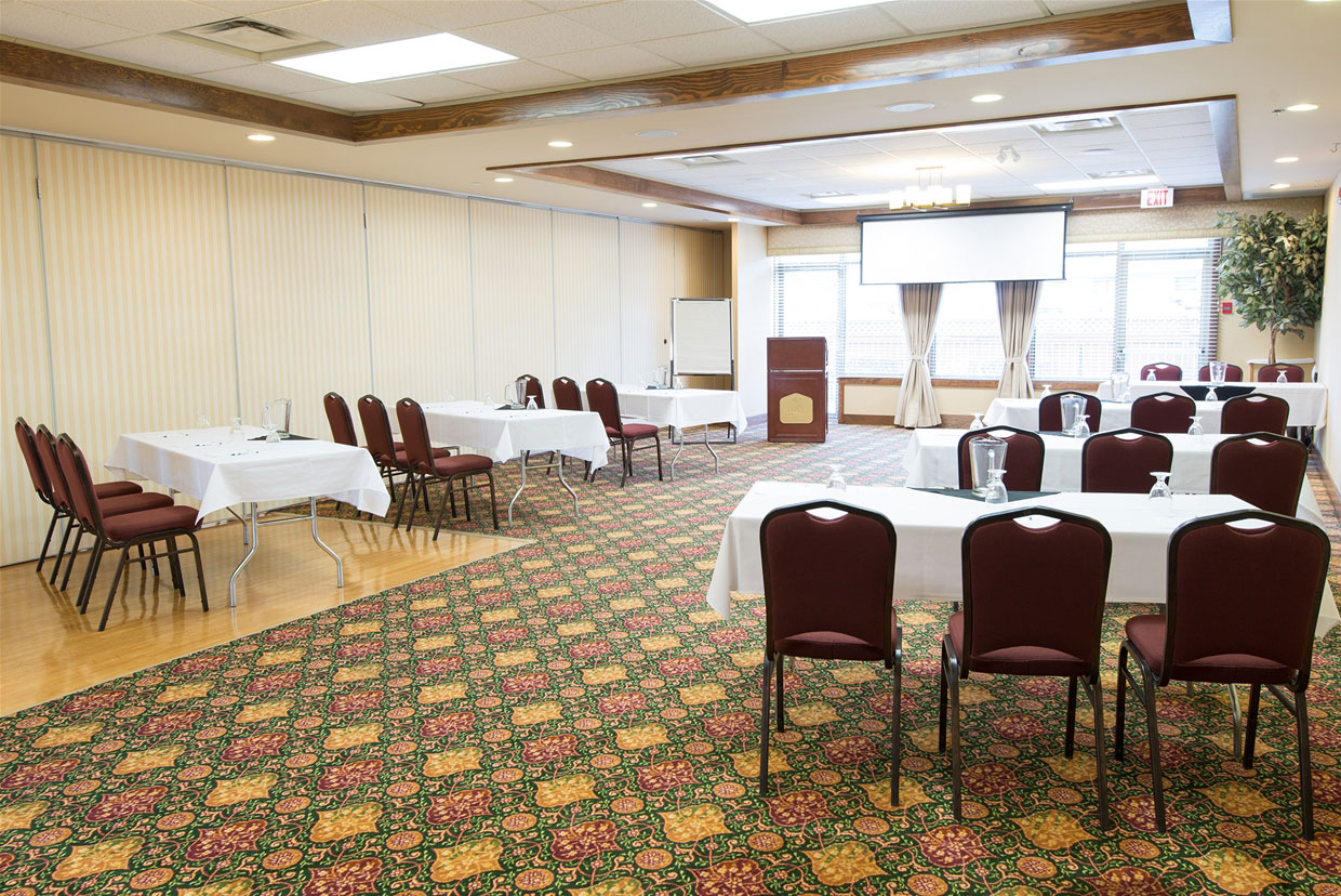 Classroom set-up in the Mount Proctor Room