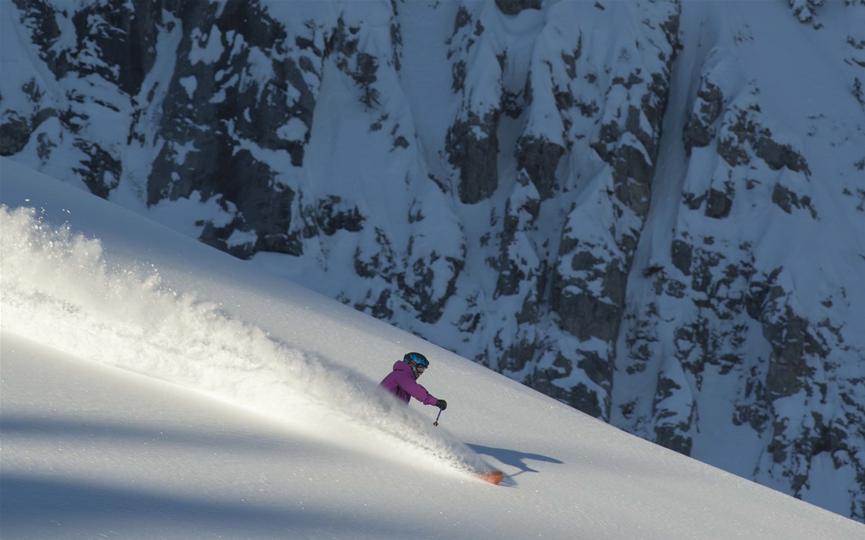 Unforgettable lines ski touring with Island Lake Lodge 