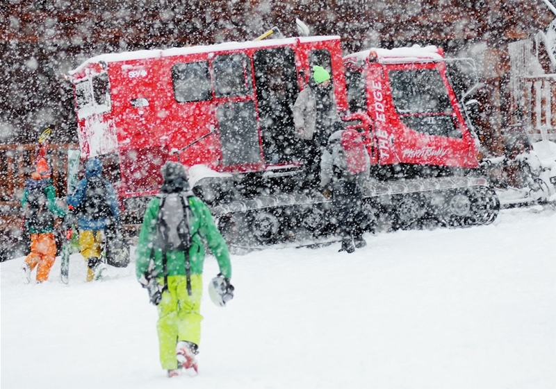 Heading out for the day Cat-skiing with Island Lake 