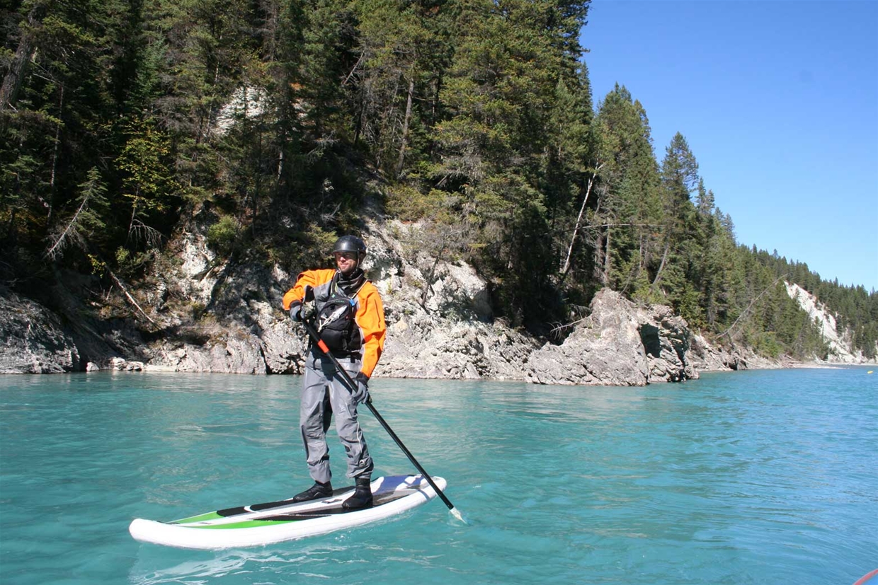 Paddle boarding along the upper Elk River