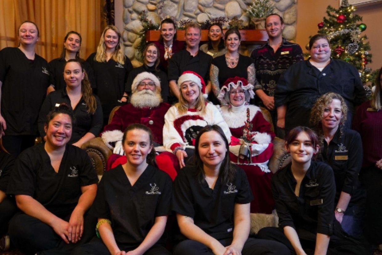Santa and the Staff at Park Place Lodge