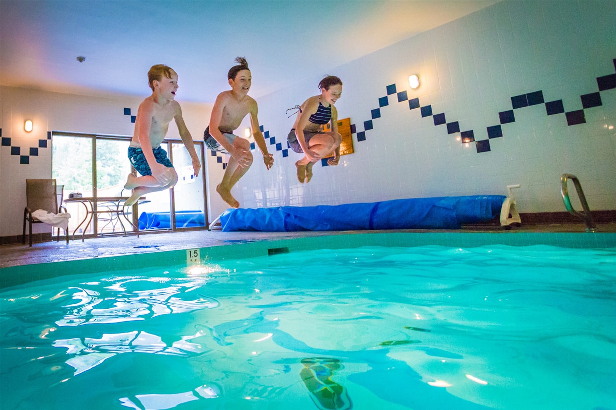 The indoor pool is always a big hit