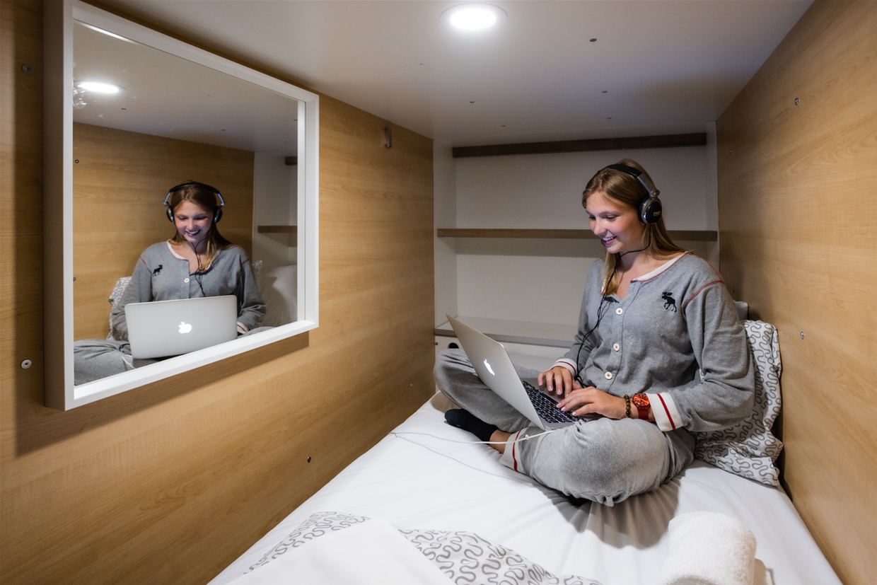 Pod room at Raging Elk Adventure Lodge