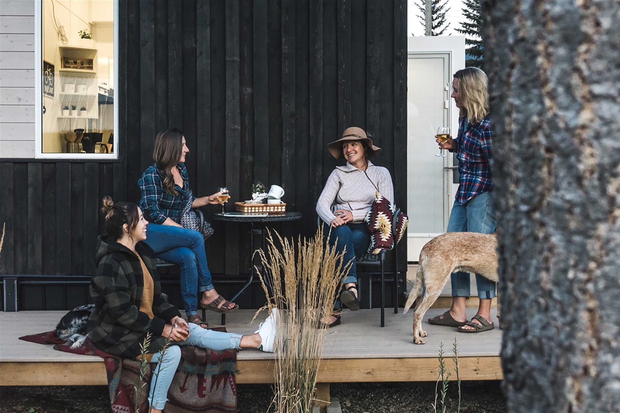 Sharing memories at Snow Valley Lodging