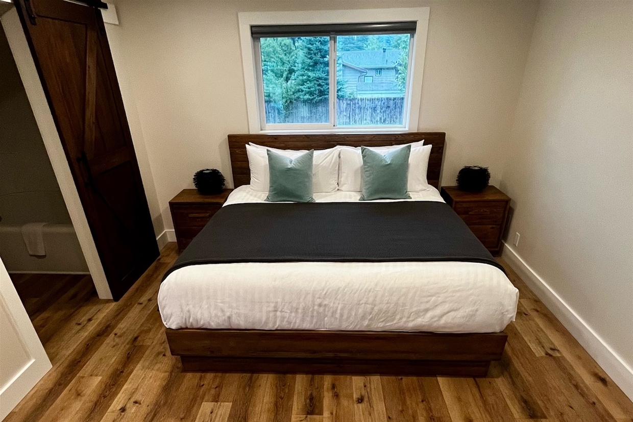 King bed in the master bedroom