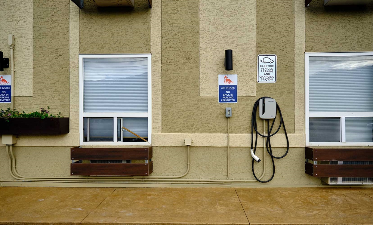 Electric Car Charging Station at the Fernie Fox Hotel